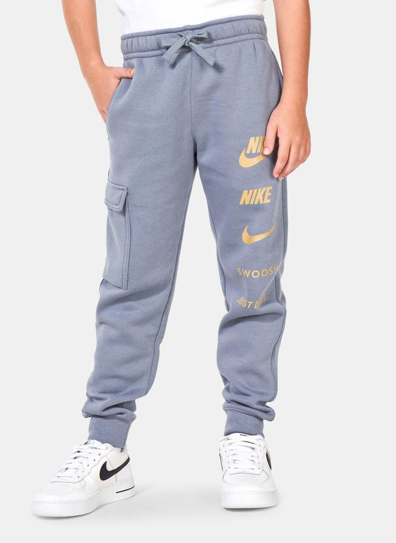 Kids' Sportswear Fleece Cargo Joggers (Older Kids)