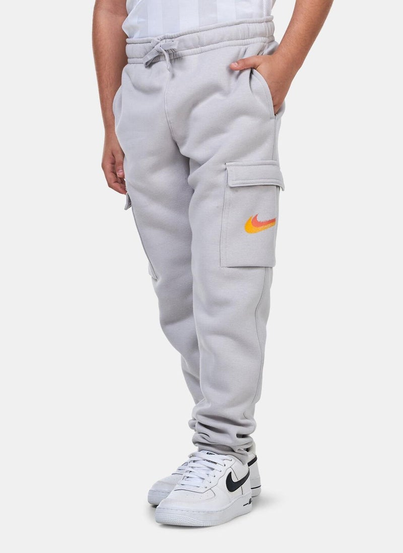 Kids' Sportswear Fleece Graphic Cargo Trousers