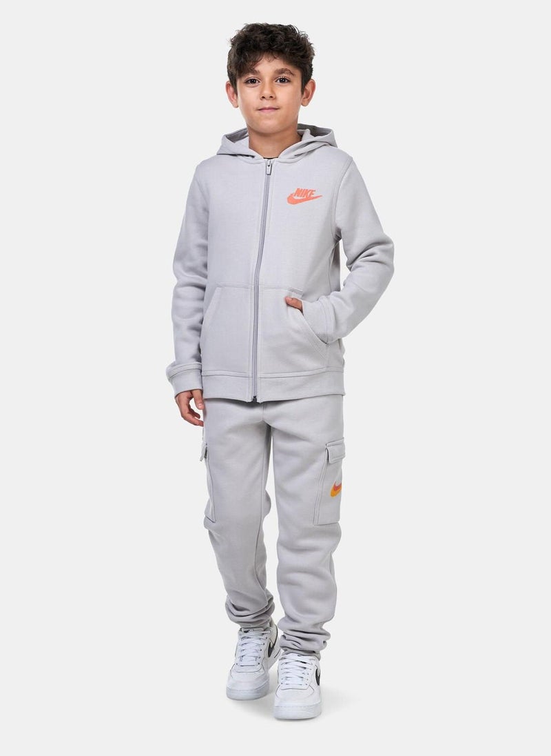 Kids' Sportswear Fleece Graphic Cargo Trousers