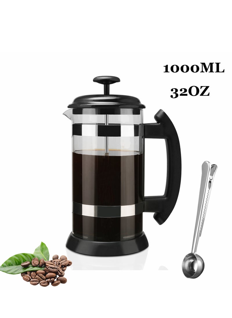 Stainless Steel French Press Pot Coffee Cup Black