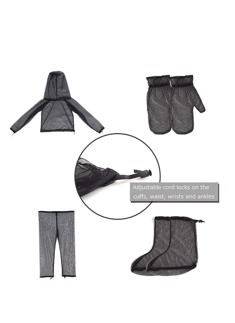 4 Piece Mosquito Net Suit Stay Protected from Mosquitoes Lightweight Breathable Mesh Clothing for Men Women Ideal for Fishing Hiking Camping Farming and Gardening
