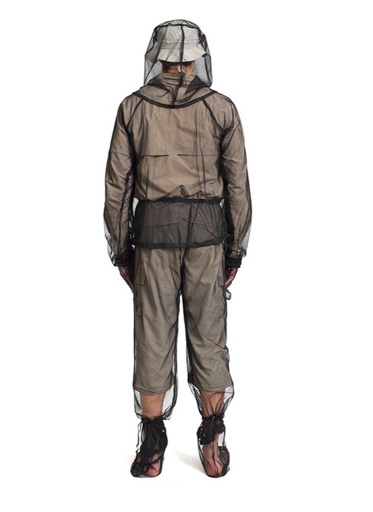 4 Piece Mosquito Net Suit Stay Protected from Mosquitoes Lightweight Breathable Mesh Clothing for Men Women Ideal for Fishing Hiking Camping Farming and Gardening