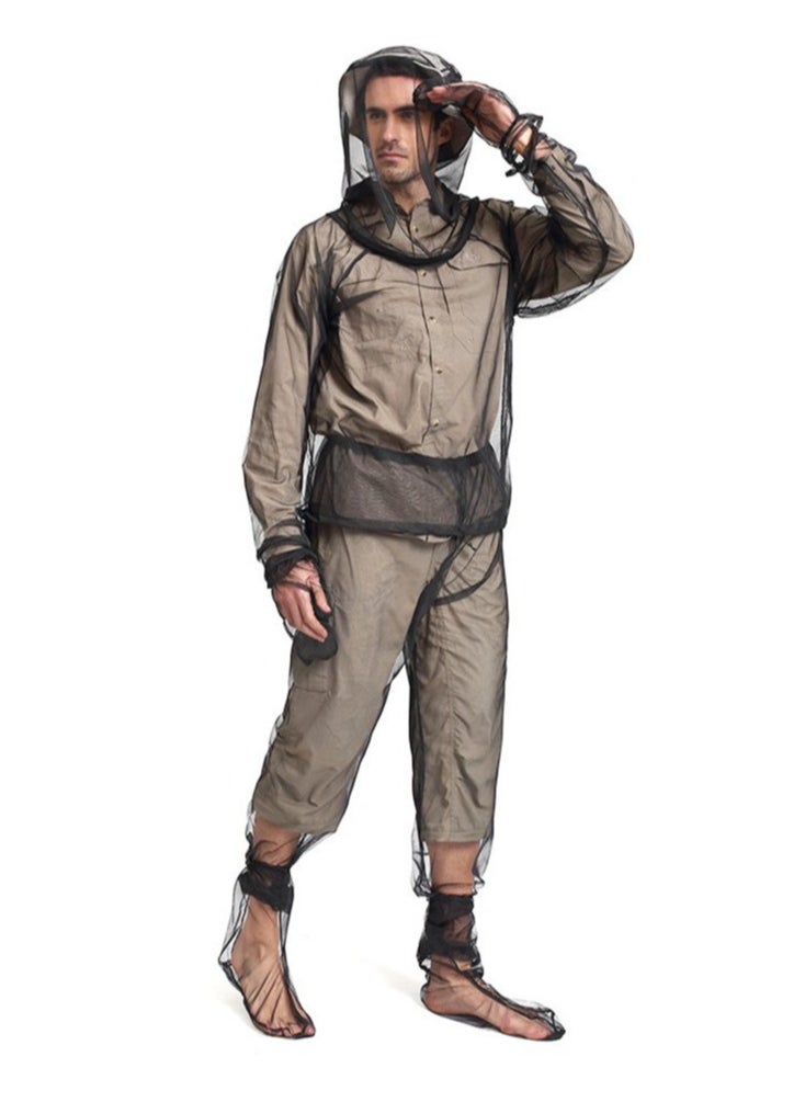4 Piece Mosquito Net Suit Stay Protected from Mosquitoes Lightweight Breathable Mesh Clothing for Men Women Ideal for Fishing Hiking Camping Farming and Gardening