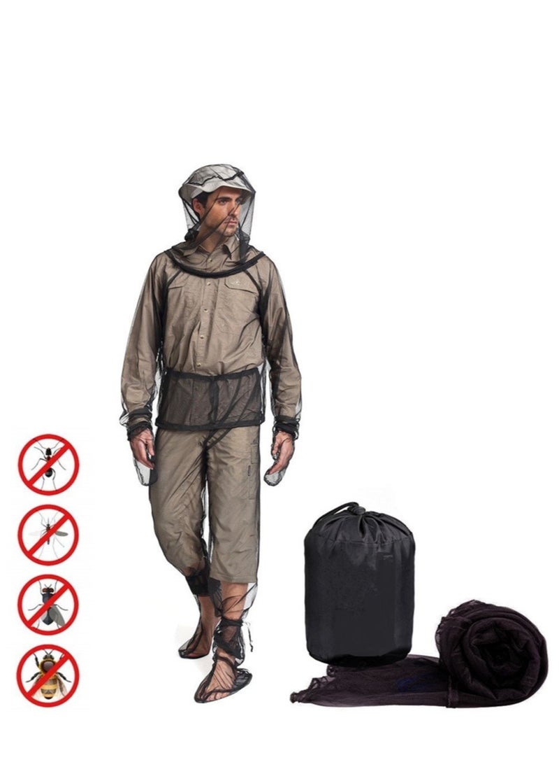 4 Piece Mosquito Net Suit Stay Protected from Mosquitoes Lightweight Breathable Mesh Clothing for Men Women Ideal for Fishing Hiking Camping Farming and Gardening