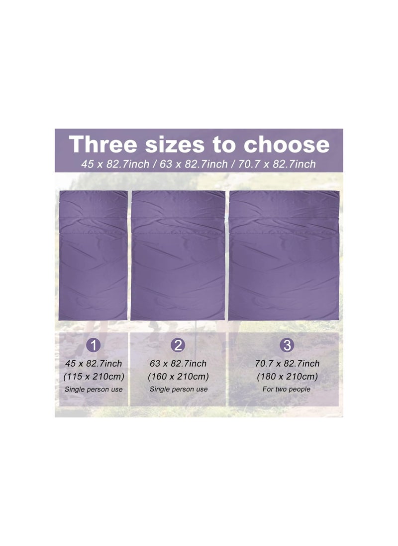 Lightweight Camping Sleeping Bag Liner, Compact Hotel Sheet for Youth Hostels and Picnics, Breathable and Roomy Design, Ideal for Adults (115*210cm)