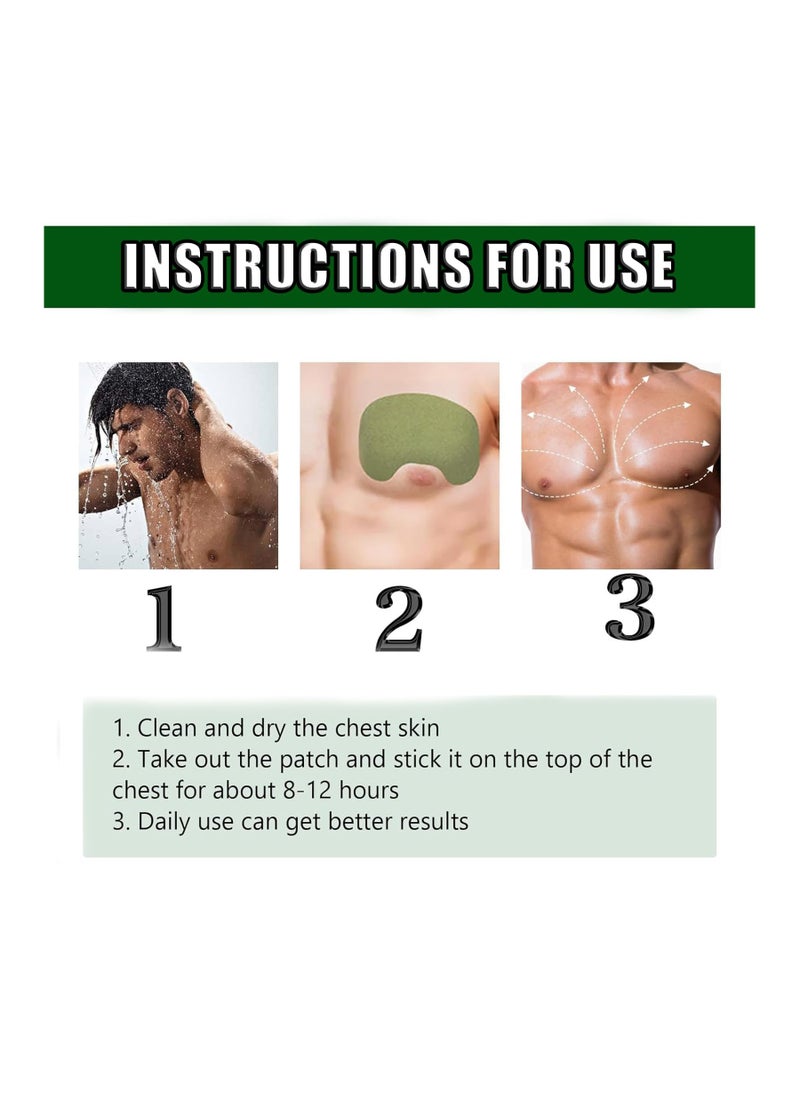 Gynecomastia Compress Patch, Gynecomastia Tightening Ginger Patch, Ginger Cream for Men, Tightening Chest Muscles with Natural Ingredients, Shrinks Men Chest Tightening Ginger Cellulite Patch (2 Set)