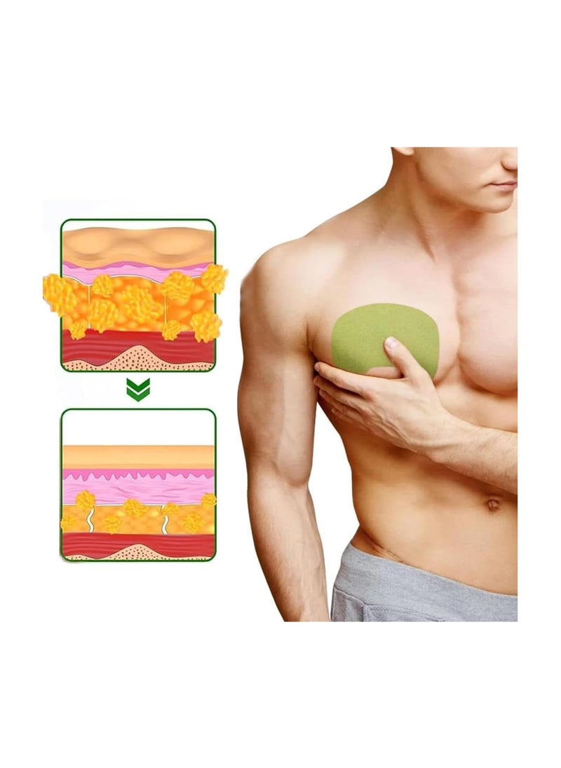Gynecomastia Compress Patch, Gynecomastia Tightening Ginger Patch, Ginger Cream for Men, Tightening Chest Muscles with Natural Ingredients, Shrinks Men Chest Tightening Ginger Cellulite Patch (2 Set)