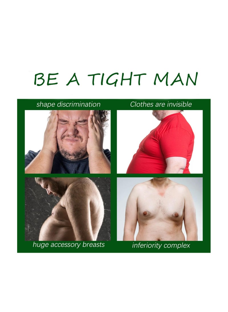 Gynecomastia Compress Patch, Gynecomastia Tightening Ginger Patch, Ginger Cream for Men, Tightening Chest Muscles with Natural Ingredients, Shrinks Men Chest Tightening Ginger Cellulite Patch (2 Set)