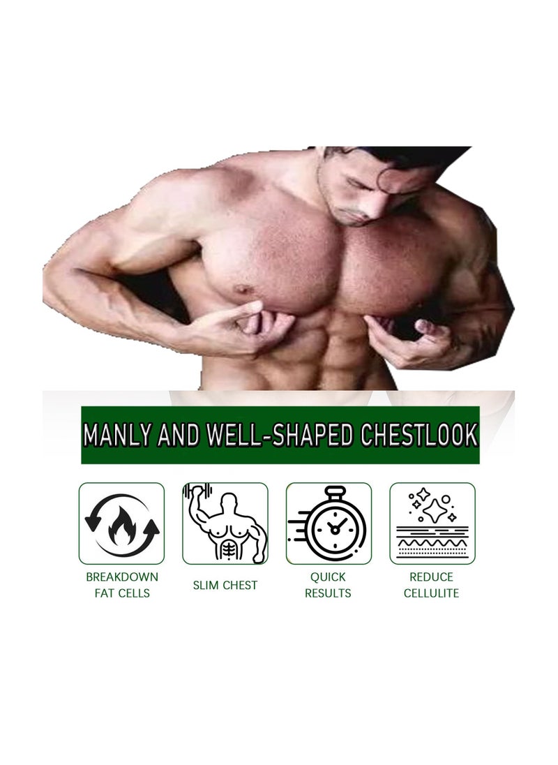 Gynecomastia Compress Patch, Gynecomastia Tightening Ginger Patch, Ginger Cream for Men, Tightening Chest Muscles with Natural Ingredients, Shrinks Men Chest Tightening Ginger Cellulite Patch (2 Set)