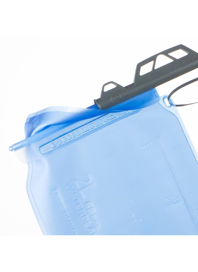 FORCLAZ BY DECATHLON,Water Bladder For Sports With Lockable Mouthpiece - 2 Litres Blue