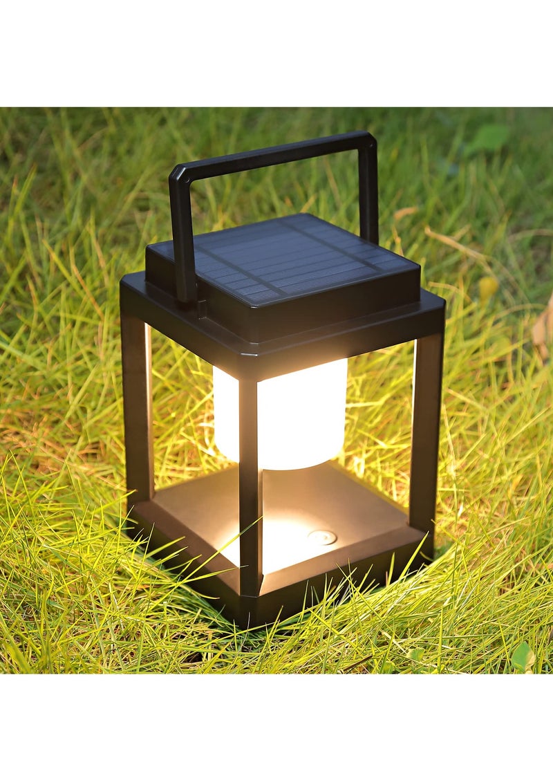 Outdoor Camping Lamp, LED Portable Rechargeable Solar Lamp Waterproof & Touch Control Outdoor Lamps Cordless Lights, Outdoor Table Lamp for Patio, Walking, Camping, Emergencies Power Outages