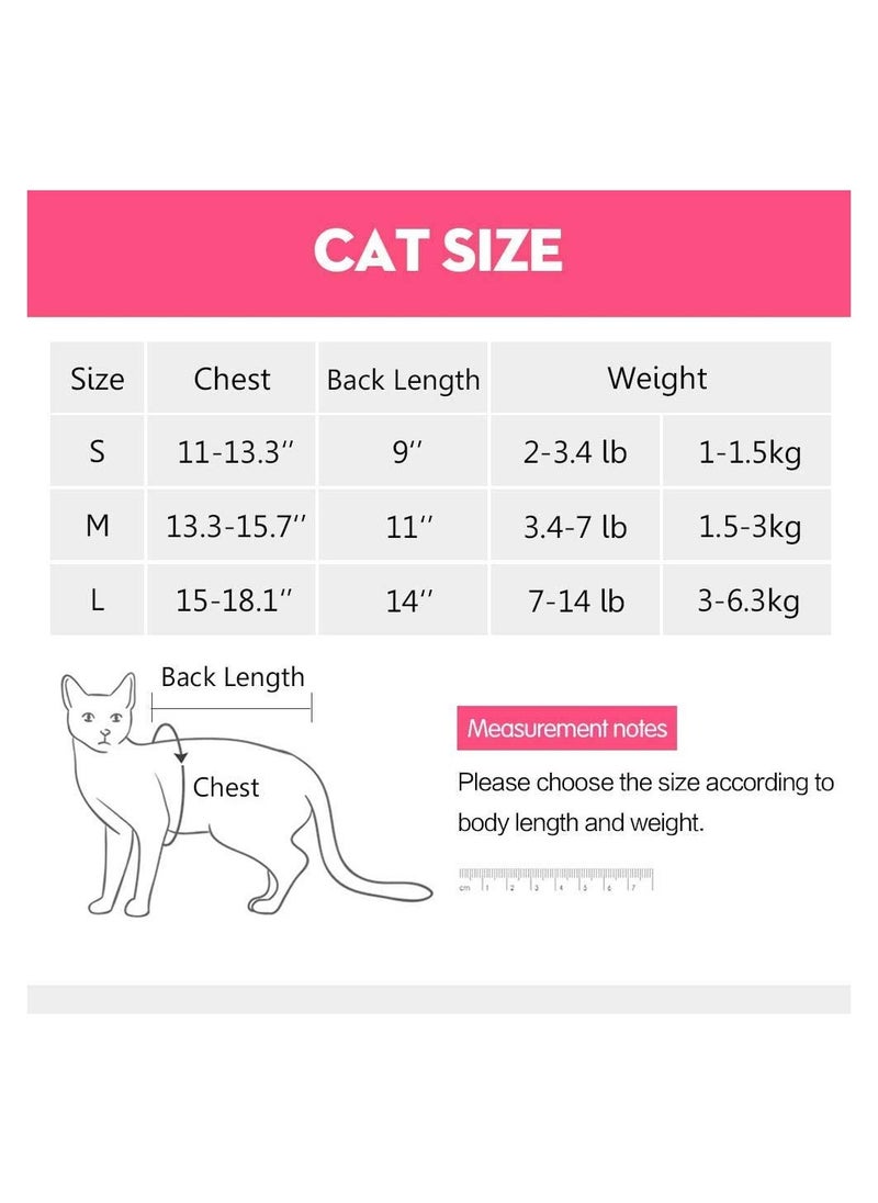 Cat Professional Recovery Suit Surgical Shirt for Abdominal Wounds Bandages Cone E-Collar Alternative Cats After Surgery Medical Suit Soft Pets Clothing Indoor