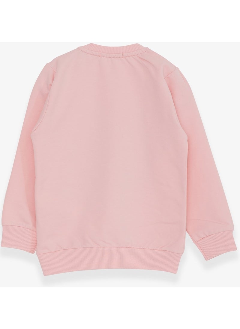 Girl's Sweatshirt Cute Girl Printed Powder (1.5-5 Years)