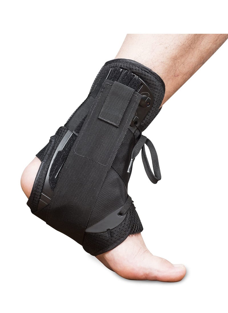 Ankle Brace for Women  Men, Ankle Wrap Support for Ankle Injury Recovery, Perfect Fit of Ankle Stabilizer Brace for Sprains, Lace Up Ankle Braces with Stabilizers, Prevent Re-Injury (M)