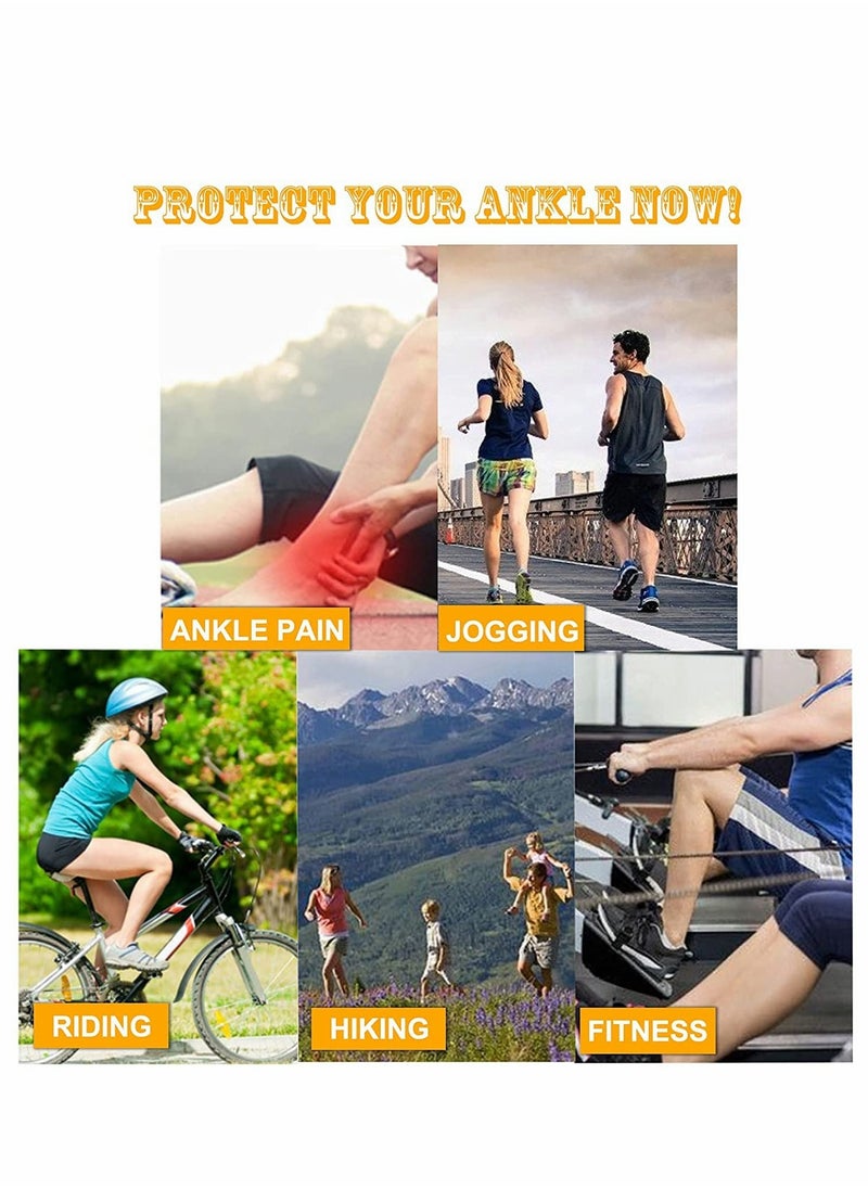 Copper Ankle Braces for Men Women, 1 Pair Copper Infused Ankle Brace Foot Support Compression Sleeves for Injury Recovery, Joint Pain, Plantar Fasciitis, Sprained Ankle, Achilles Tendon, Exercise - L
