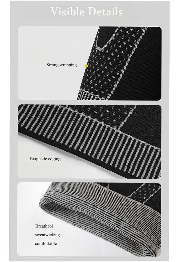 JINGBA Compression Thigh Sleeve - Non-Slip Thigh Sleeve - Hamstring, Quadriceps, Groin Pulls And Strains - Running, Basketball, Tennis, Football, Sports - Thigh Sports Support (Single Set - Black, Size L)