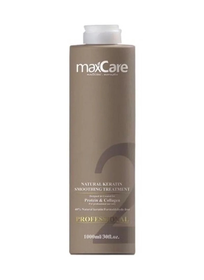 Maxcare Natural Keratin Smoothing Treatment Step 2 – 1000ml Professional Anti-Frizz Hair Solution
