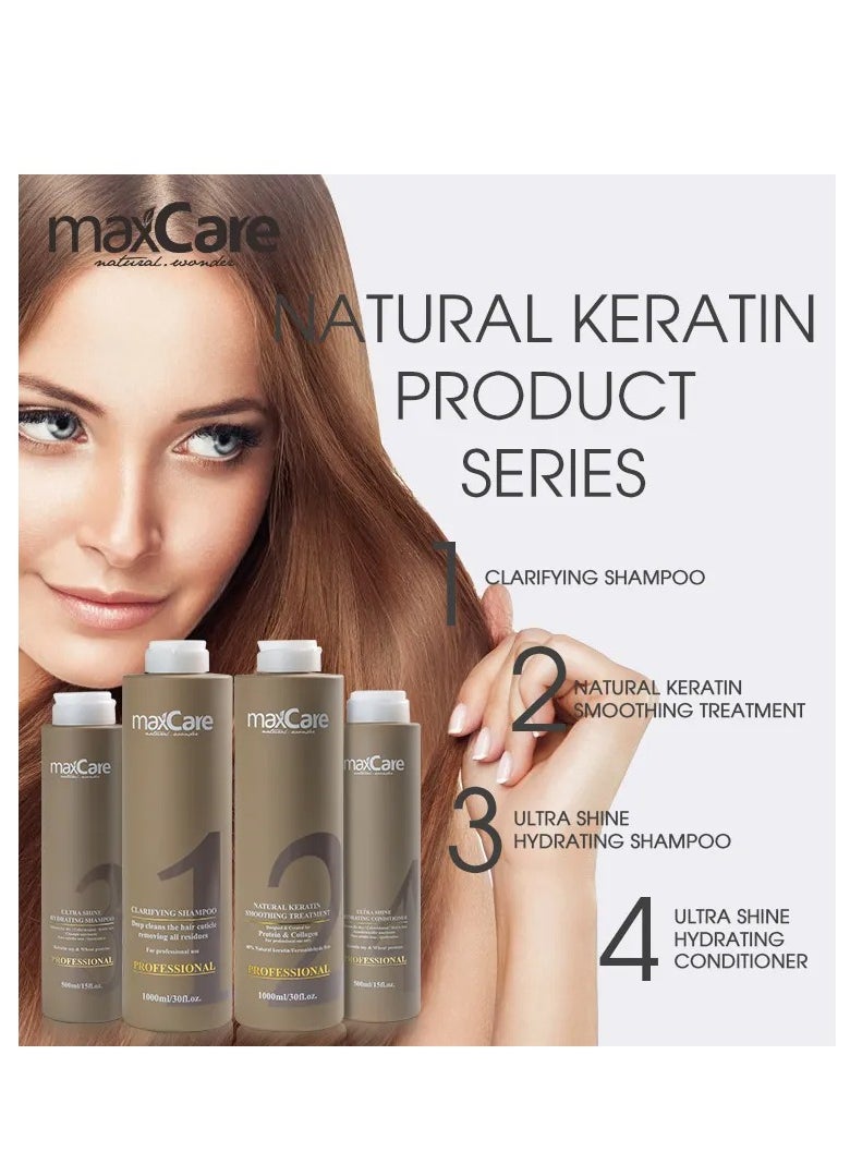 Maxcare Natural Keratin Smoothing Treatment Step 2 – 1000ml Professional Anti-Frizz Hair Solution