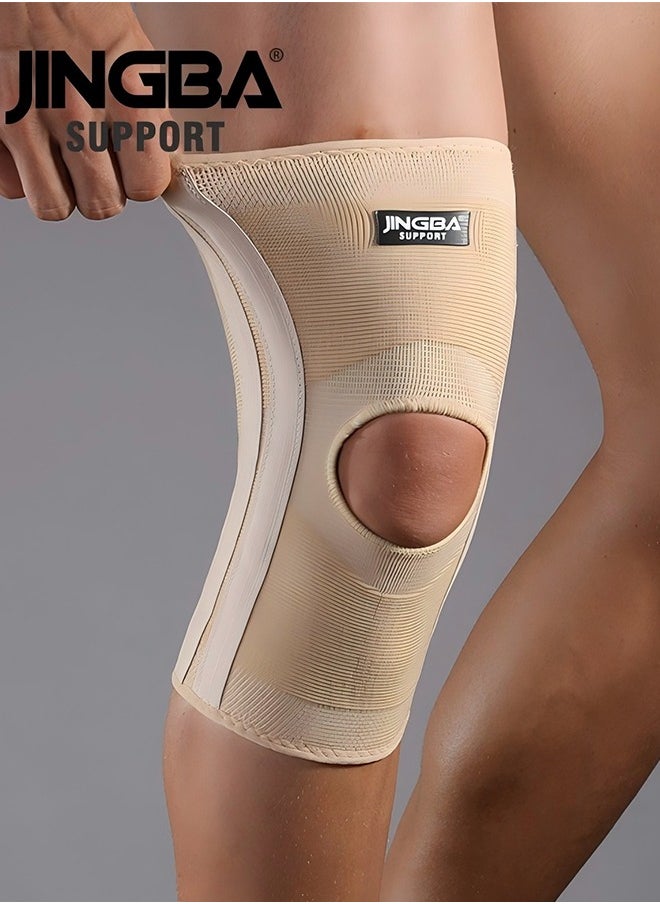 JINGBA Sports Knee Pads Outdoor Spring Support Protective Gear Mountaineering Basketball Football Running Fitness Suitable For Men And Women, Compression Knee Pads Support Pain Relief, Quick Recovery, Meniscus Tear, ACL, MCL, Arthritis, Running, Sports Protection