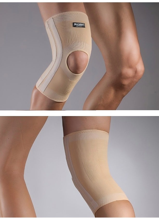 JINGBA Sports Knee Pads Outdoor Spring Support Protective Gear Mountaineering Basketball Football Running Fitness Suitable For Men And Women, Compression Knee Pads Support Pain Relief, Quick Recovery, Meniscus Tear, ACL, MCL, Arthritis, Running, Sports Protection