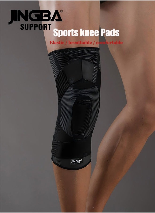 JINGBA Compression Knee Brace - Knee Brace For Knee Pain - Knee Brace For Men And Women - Outdoor Mountaineering Cycling Basketball Running Fitness Protection Meniscus Tear Arthritis Joint Pain Relief Etc