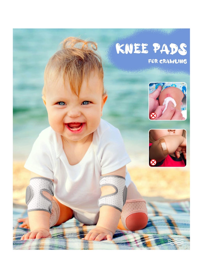 Adjustable Baby Knee Pads for Crawling - 5 Pairs of Protective Leg Warmers for Toddler Boys and Girls, Comfortable and Durable Crawling Support for Little Ones.