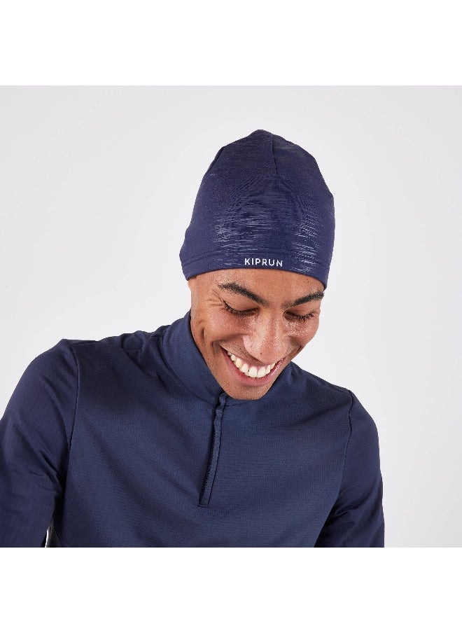 KIPRUN Warm+ Unisex Warm Running Hat - navy blue/graph