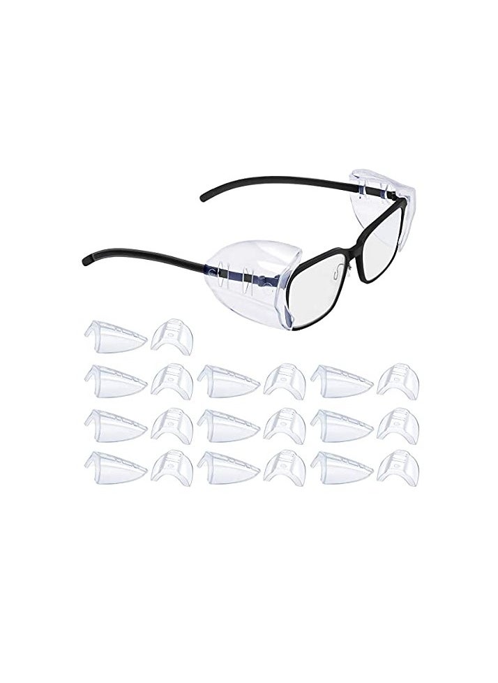Side Shields for Eyeglasses Transparent Prescription Glasses, Safety Shields For Prescription Glasses,Slip on Clear Shields,Fits Small to Medium Eyeglasses Frames Protect(10 Pairs)
