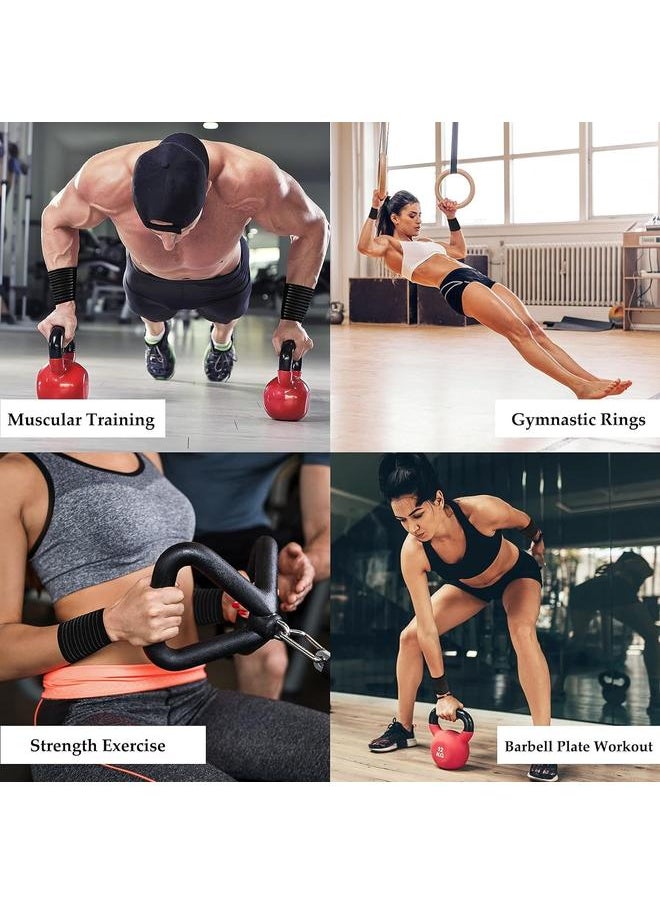 2 Packs Wrist Brace Adjustable Compression Wrist Support Bands Strap, Elastic & Breathable Wrist Support Wraps Bandage for Men Women Sports,(Black)