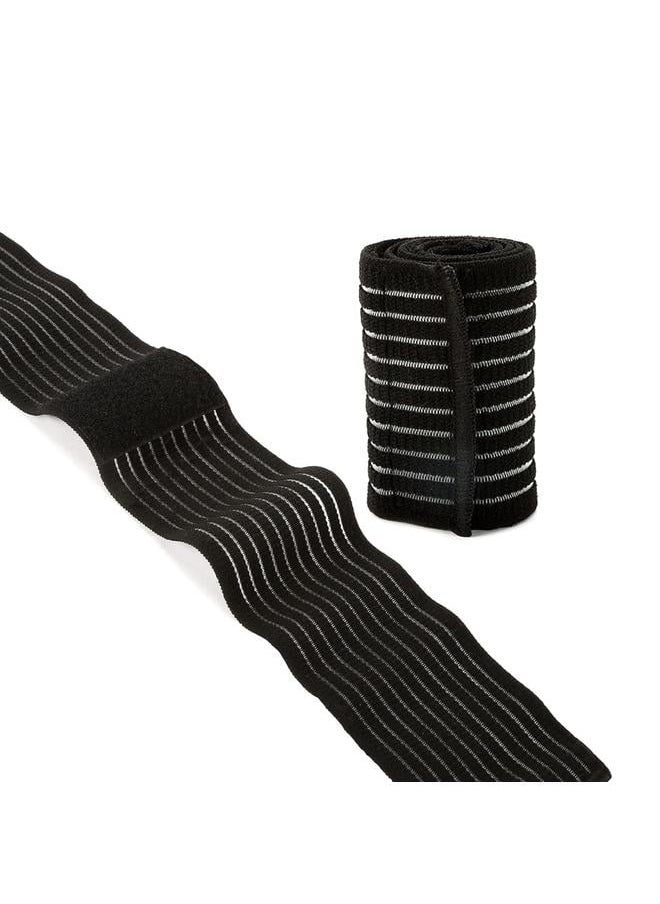 2 Packs Wrist Brace Adjustable Compression Wrist Support Bands Strap, Elastic & Breathable Wrist Support Wraps Bandage for Men Women Sports,(Black)