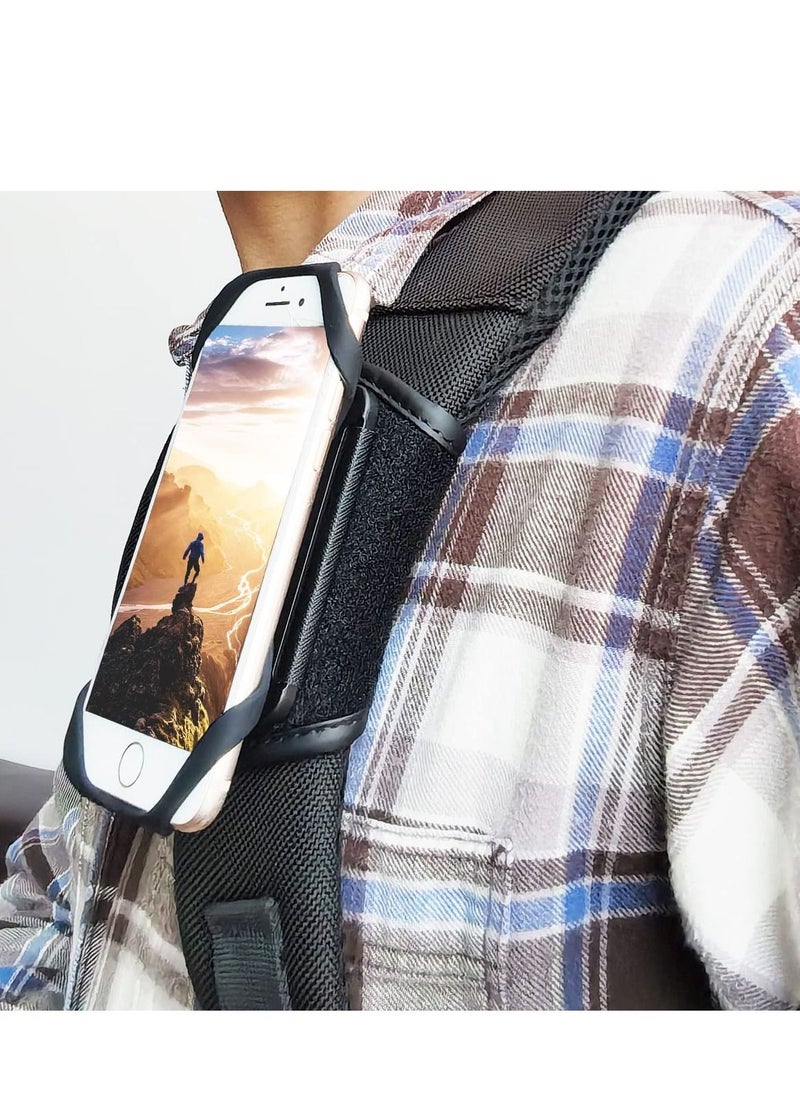 Outdoor backpack strap clip for phone, Detachable Convenient mobile Smartphone Holder Shoulder Strap Hiking, Alpinism, Climbing, Traveling