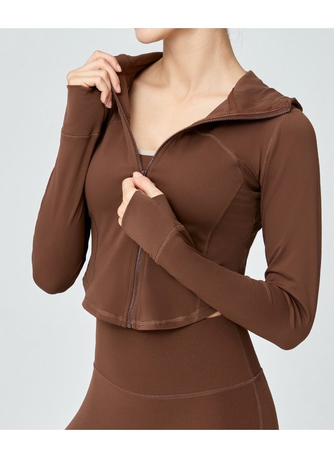 Women's Workout Jackets Lightweight Running Jacket Full Zip Track Tops Sportswear with Thumb Holes,Long Sleeve Workout Yoga Jacket