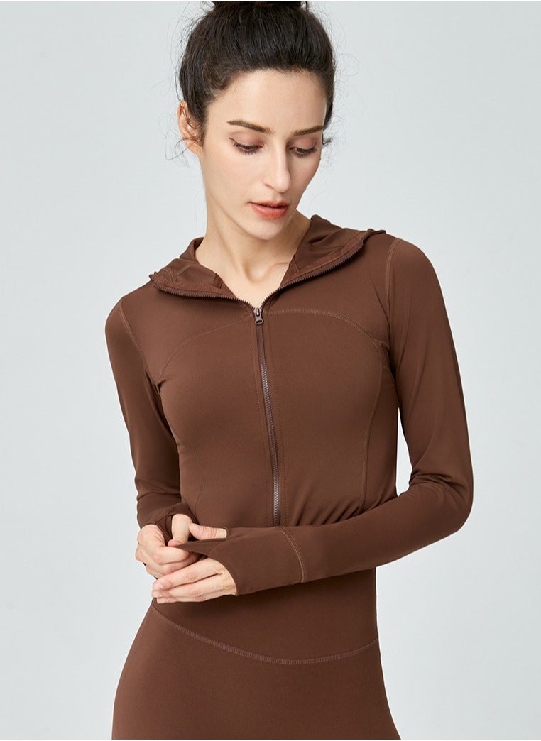 Women's Workout Jackets Lightweight Running Jacket Full Zip Track Tops Sportswear with Thumb Holes,Long Sleeve Workout Yoga Jacket