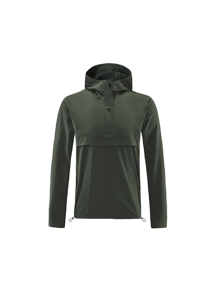 Outdoor Ventures Rain Jacket for Men Waterproof Pullover Lightweight Hooded Windbreaker Outdoor Raincoat Packaway Breathable Windproof Shell Jacket for Travelling, Camping, Running, Hiking