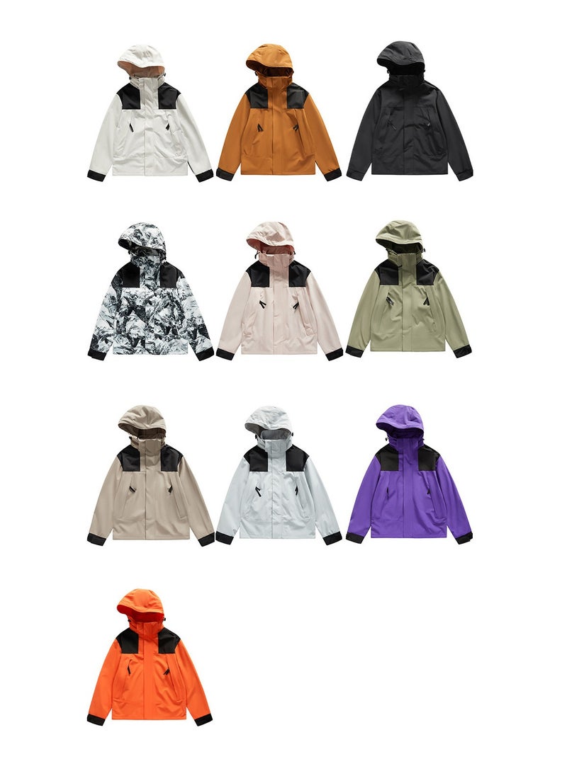 Outdoor Stormtroopers Couples Casual Coat Color Matching Hooded top Breathable Windproof Waterproof Antifouling Climbing Clothing