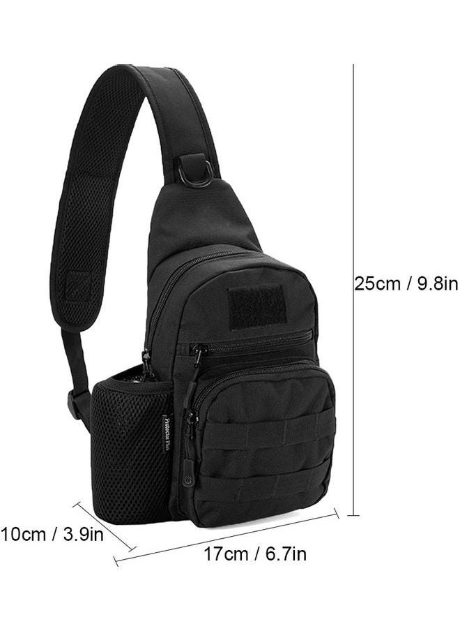Men Women Chest Bag Camouflage Sport Large Capacity Hiking Cycling Outdoor Pack Shoulder Bagpack Army Green 20.00*5.00*15.00cm