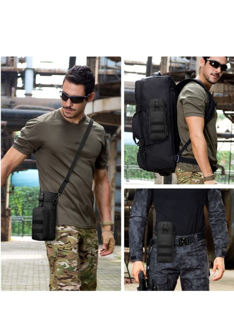 Tactical Water Bottle Bag for Hiking, Camping, Stay Hydrated on the Go Kettle Canteen Pack Crossbody Bag(800/1000ml)