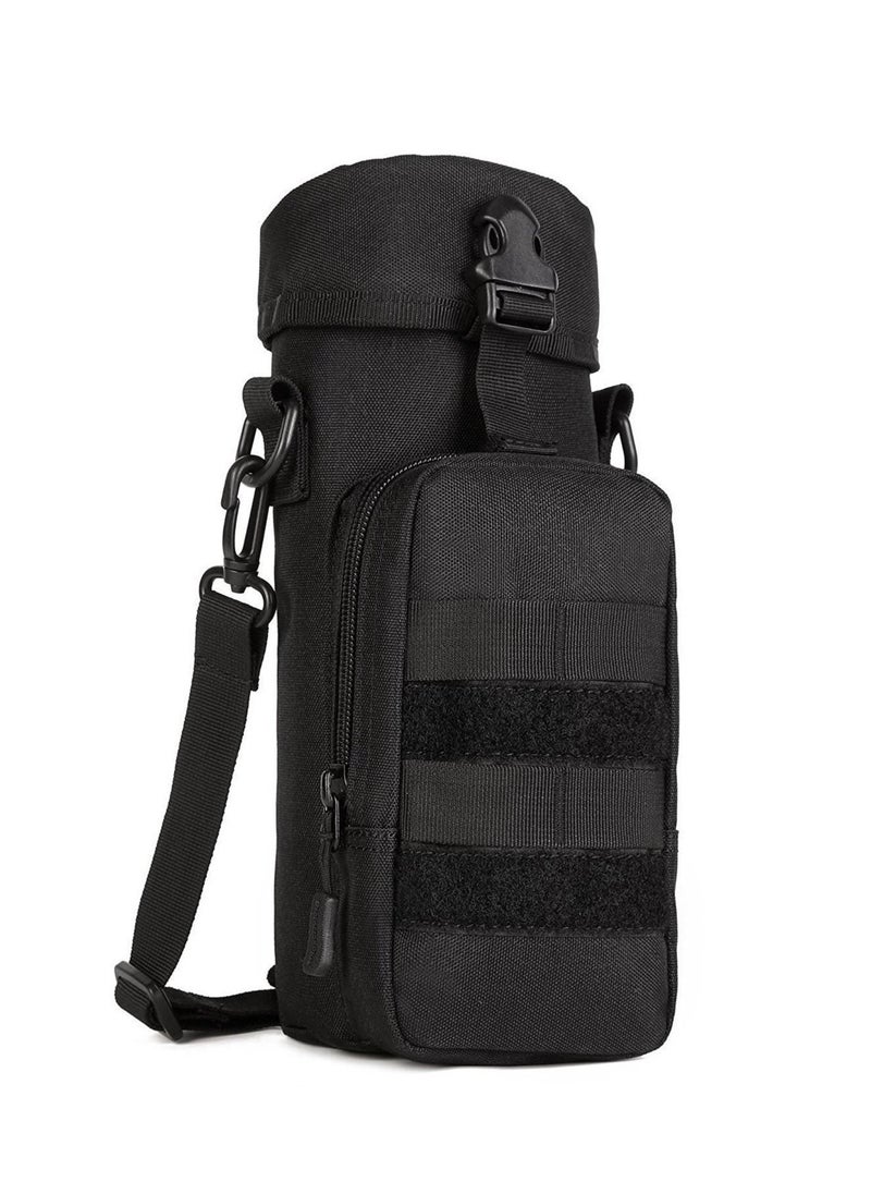 Tactical Water Bottle Bag for Hiking, Camping, Stay Hydrated on the Go Kettle Canteen Pack Crossbody Bag(800/1000ml)