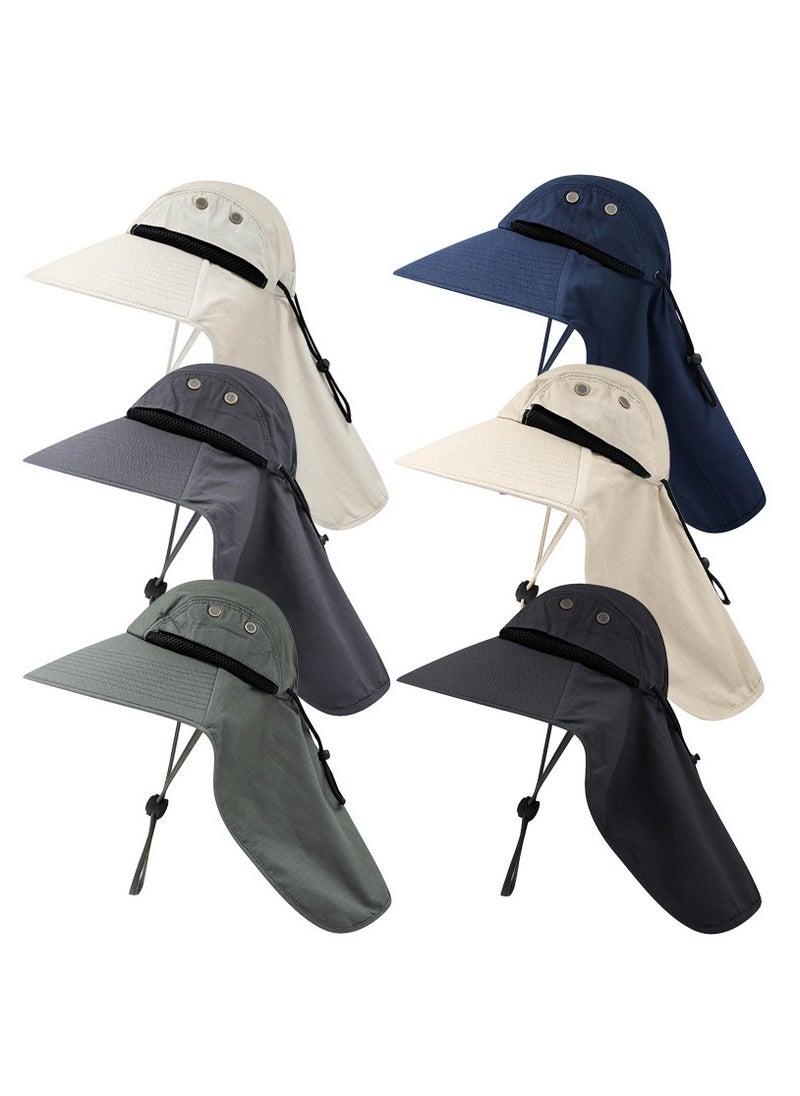 Summer Outdoor Sun Protection Hat Quick Drying Men's and Women's Sun Hat Large Overhang Shade Fisherman's Hat Mountain Fishing Hat