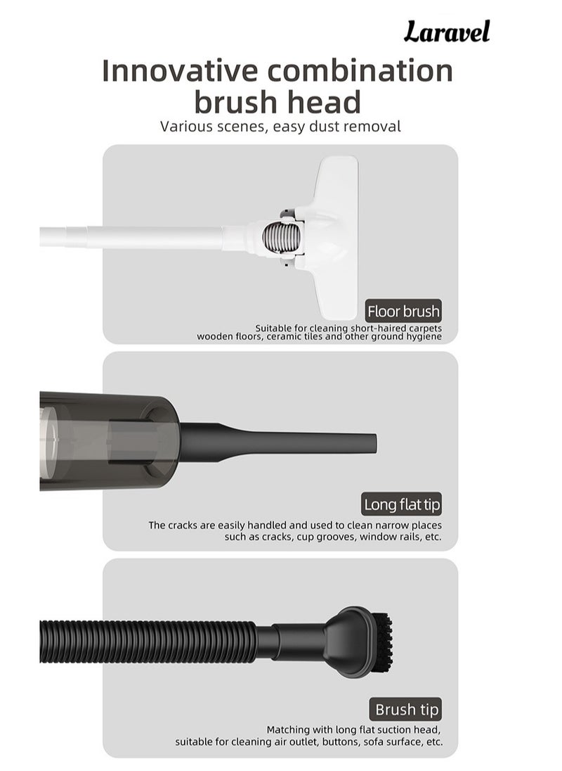 Cordless Vacuum Cleaner for Home, Rechargeable Lightweight Handheld Stick Vacuum with Strong Suction for Pet Hair, Carpet and Hard Floor