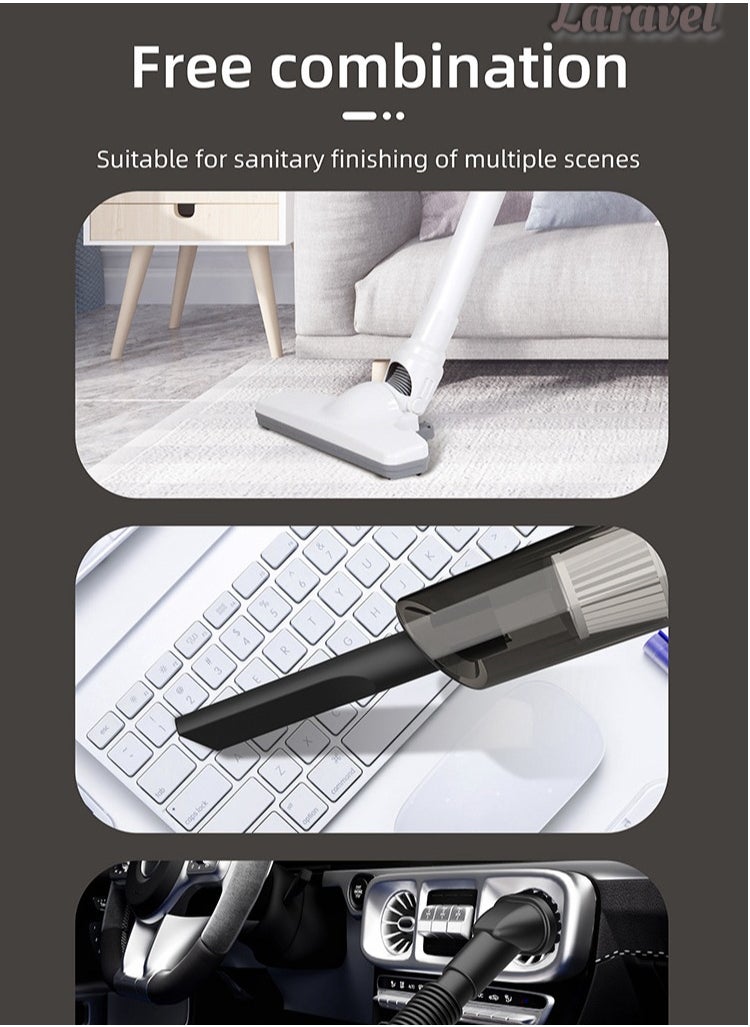 Cordless Vacuum Cleaner for Home, Rechargeable Lightweight Handheld Stick Vacuum with Strong Suction for Pet Hair, Carpet and Hard Floor