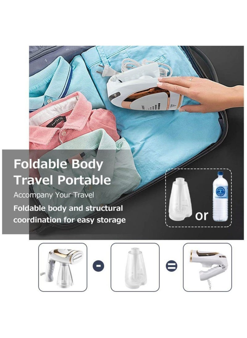 Garment Steamer Iron, Handheld Folding Household Mini Clothes Steam Iron, 1600W Wrinkle Remover Ironing Machine for Travel