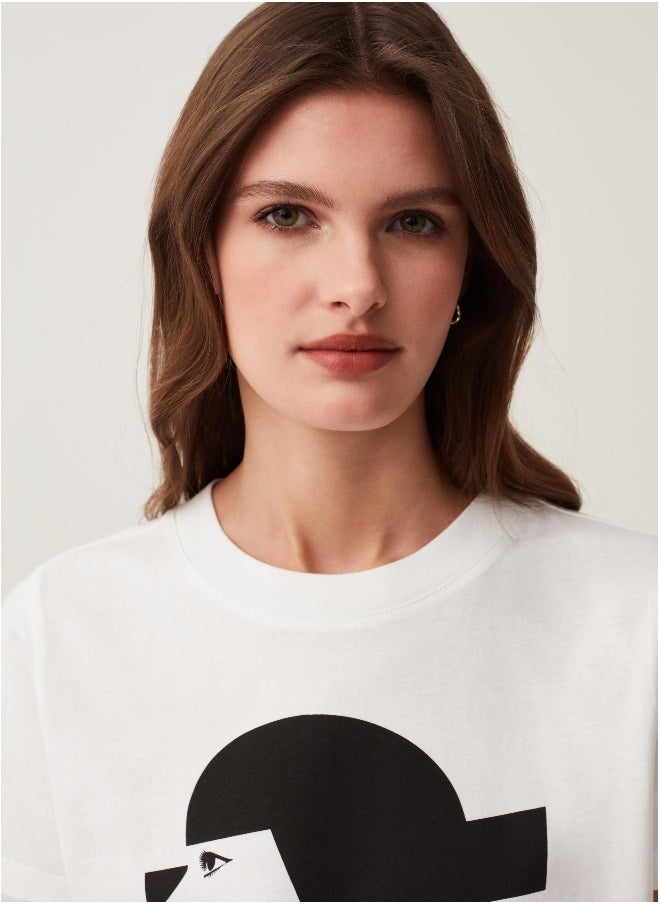 Ovs Geometric Girl La Tos Print T-Shirt