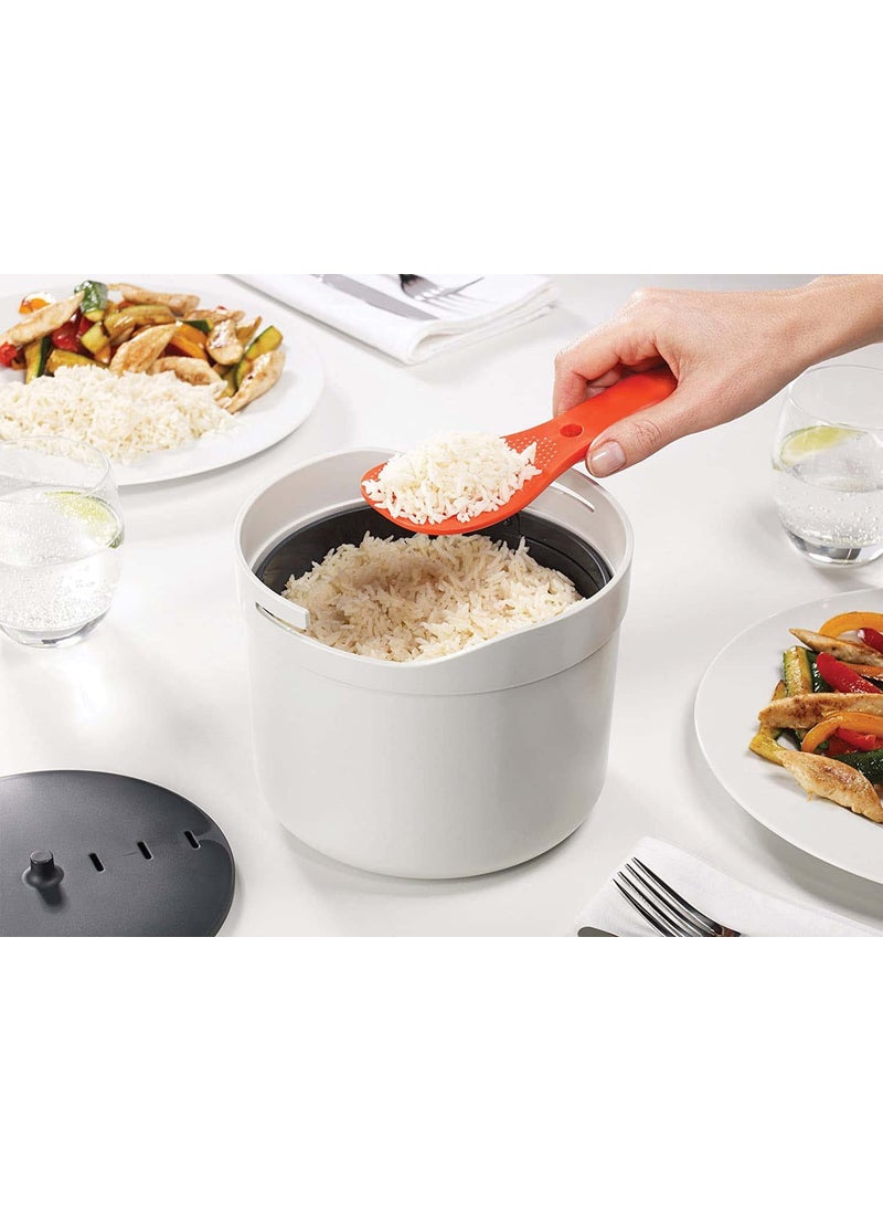 HOMFRO Microwave Rice and Grain Cooker Steamer 2 Litre All in one for vegetables oats pasta soups