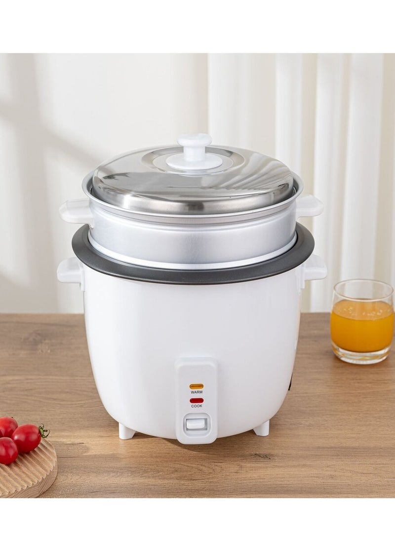 Rice cooker 4 Liter, with Lid & Non-Stick Aluminum Basket, Cooking Pot Cook & Serve One Switch Function for Cook & Warm Millet Rice Grain Steamer