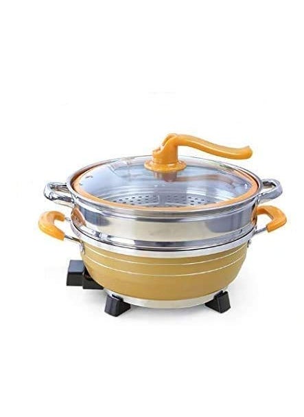 Shelzi Multifunction Electric Cooker Skillet Grill Pot Wok Electric Hot Pot for Noodles Cook Rice Fried Stew Soup Steamed Fish Boiled Egg Small NonStick