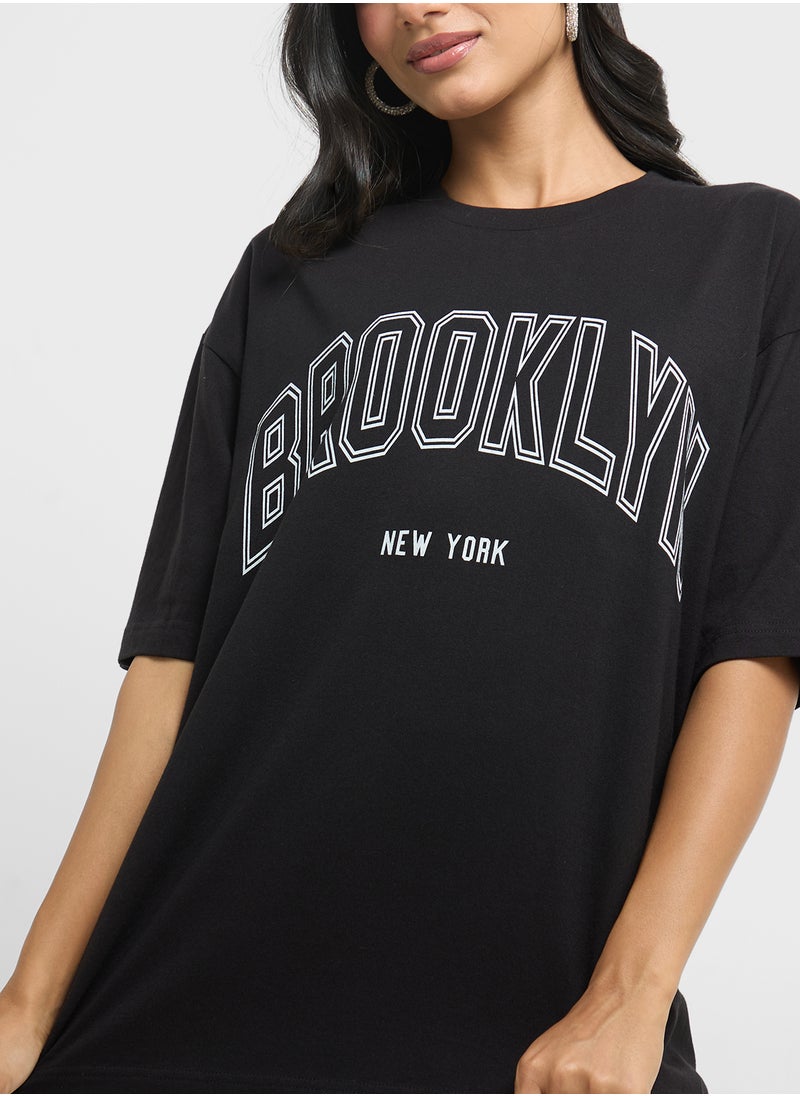 Oversize Varsity Graphic T-Shirt