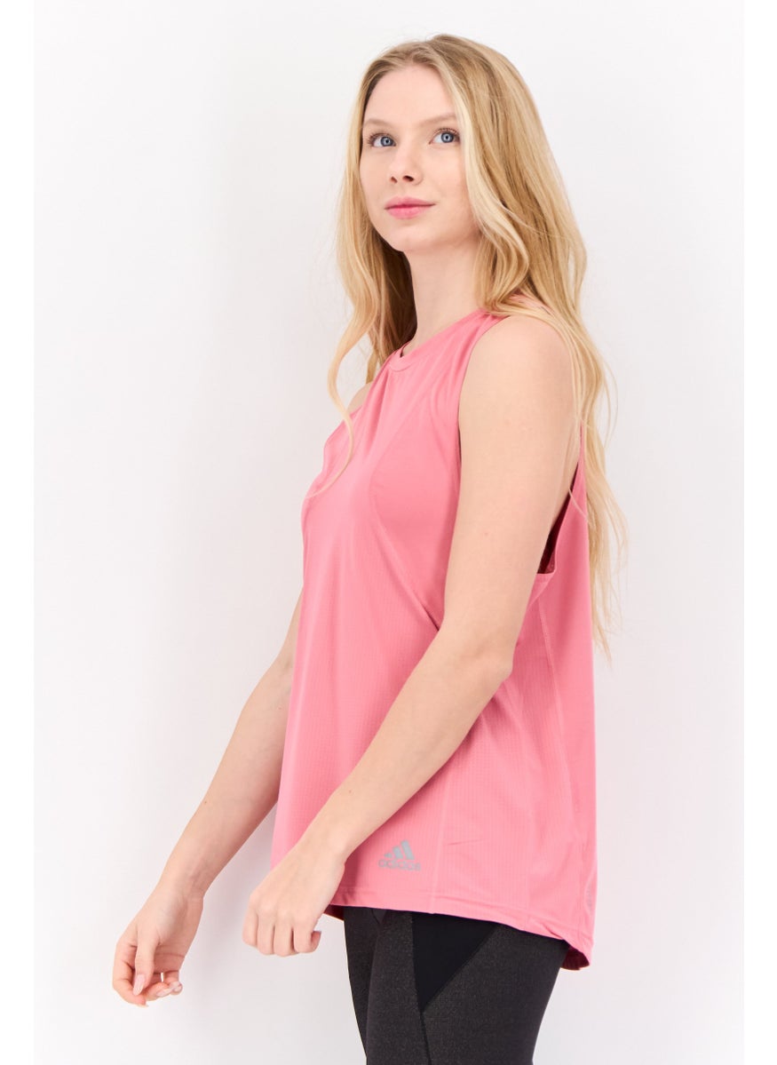 Women Sportswear Fit Sleeveless Training Tank Top, Old Rose