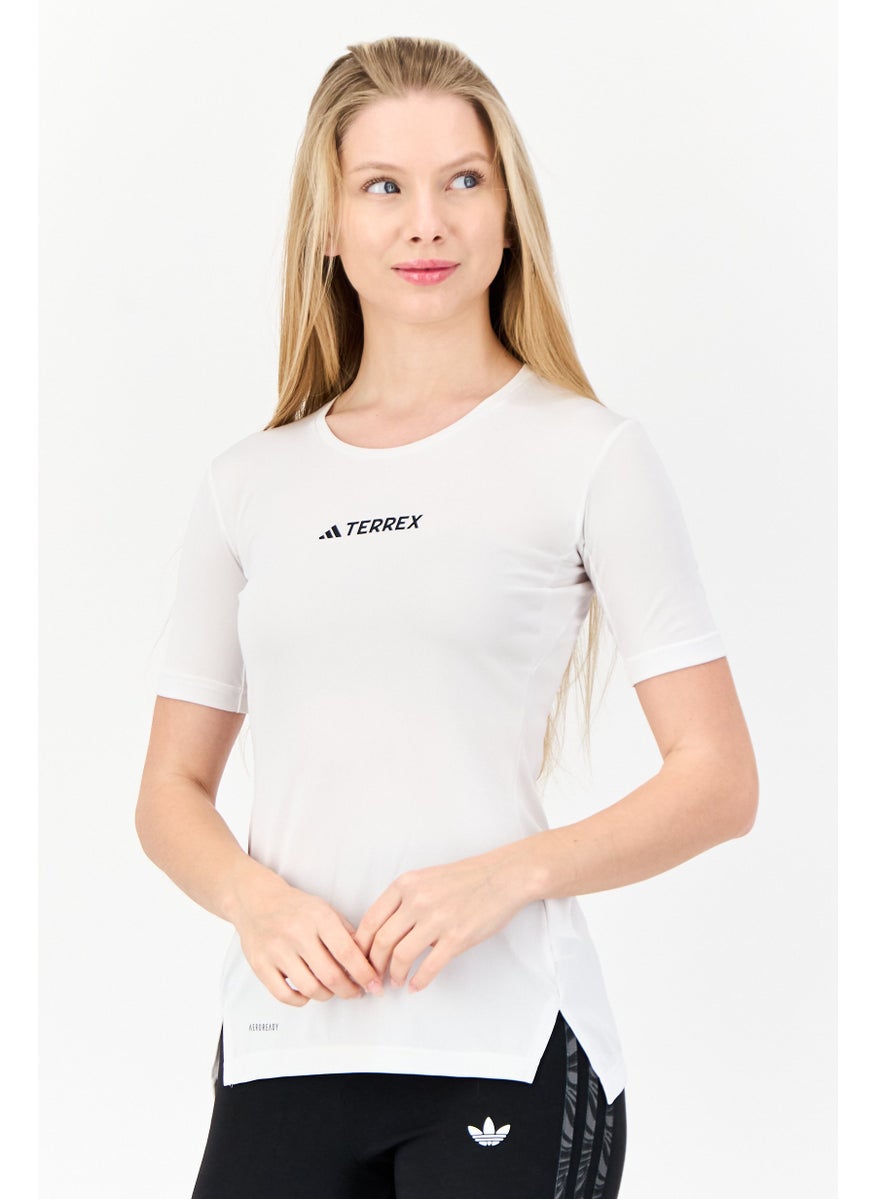 Women Sportswear Fit Short Sleeve Training Top, White