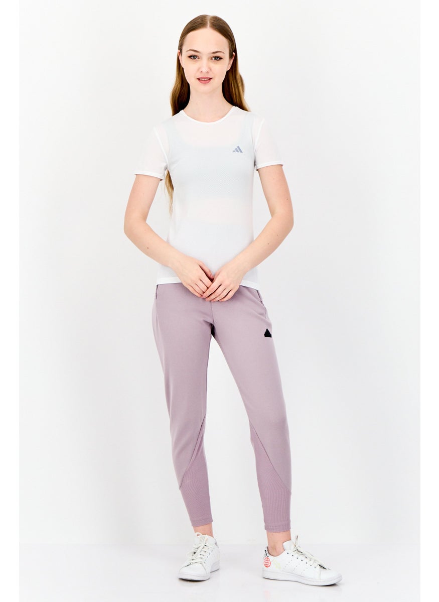 Women Sportswear Fit Short Sleeves Training Tops, White